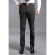 Mens Thick Cotton Trousers Comfort High Waist Straight Leg Casual Pants