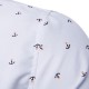 Anchor Printing Short Sleeve Lapel Button up Shirts for Men