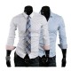 Business Men's Long-Sleeve Casual Button-Down Shirts Slim Fit