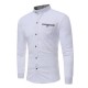 Casual Stylish Chest Pockets Slim Band Collar Button Up Designer Shirts for Men