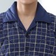 Casual Home Winter Thick Warm Quilted Plaid Lapel Collar Pajamas Sets for Men