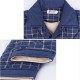 Casual Home Winter Thick Warm Quilted Plaid Lapel Collar Pajamas Sets for Men