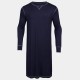 ChArmkpR Sleepwear Mens Nightshirt Long Sleeve Cotton Pajamas Comfy Loose Long Sleep Shirt