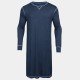 ChArmkpR Sleepwear Mens Nightshirt Long Sleeve Cotton Pajamas Comfy Loose Long Sleep Shirt