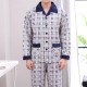 Comfortable Warm Plaid Casual Home Sleeping Pajamas Suit for Men