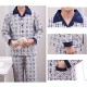 Comfortable Warm Plaid Casual Home Sleeping Pajamas Suit for Men