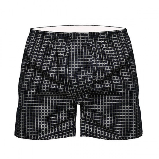 Cotton Plaid Loose Leisure Home Casual Beach Board Boxer Shorts for Men