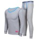 Fall Thermal Cotton Breathable Elastic O Neck Patchwork Warm Pajamas Set for Men