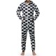 Funny Gradient Geometrical Print Onesie Jumpsuit Home Pajama Set