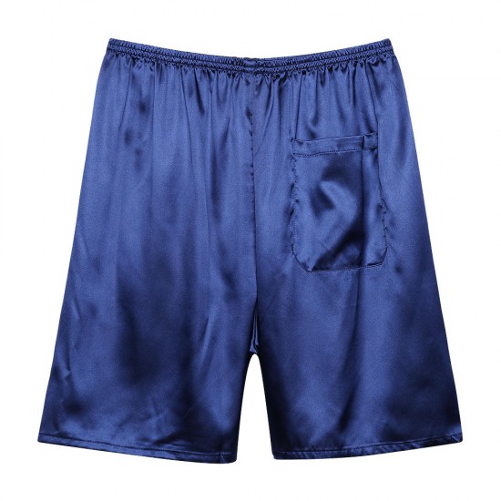 Mens Summer Casual Home Smooth Soft Casual Sleepwear Shorts