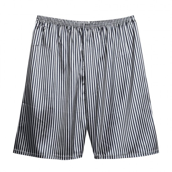 Mens Summer Casual Home Smooth Soft Casual Sleepwear Shorts