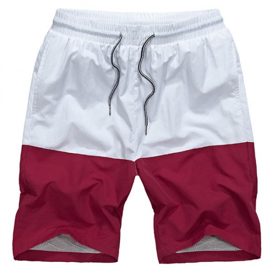 Big Size Quick Drying Water Repellent Beach Shorts Summer Men's Drawstring Hitcolort Shorts