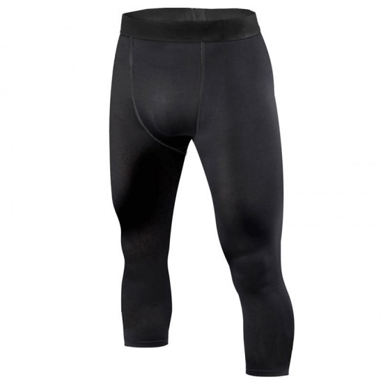 INCERUN Men Sport Compression Running Mid-rise Calf-Length Trousers Tight Pants