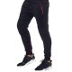 Mens Stitching Elastic Waist Drawstring Solid Color Cotton Trousers Sport Pants