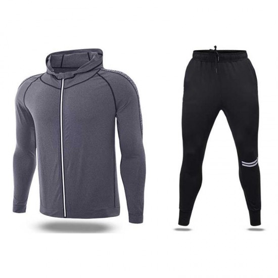 Men Sportswear Running Tracksuit Zipper Coat And Pants Gym Traning Fitness jogging Suit