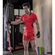 Mens Breathable Quick Drying Fitness Running Suits Elastic Workout Sportswear Gym Clothes
