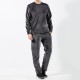 Mens Casual Loose Sport Suit Winter Long Sleeve Sweatshirt Fleece Thicken Warm Pants