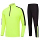 Mens Casual Outdooors Training Sport Suit Zipper Spell Color Football Sportswear