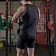 Mens Sleeveless Quick Drying Gym Clothes Breathable Rapid Perspiration Elastic Tights Workout Suits