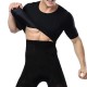 Body Sculpting Mens High Elastic Abdomen Fitness Slim Fit Body Building Sport T-shirt