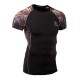 Mens Cycling Tight Tiger Leopard Raglan Sleeve Quick Drying Wicking Sports Shorts Sleeve T-shirt