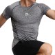 Mens Running Fitness Tights Breathable Quick-drying Tops Moisture Wicking Compression Sports T-shirt