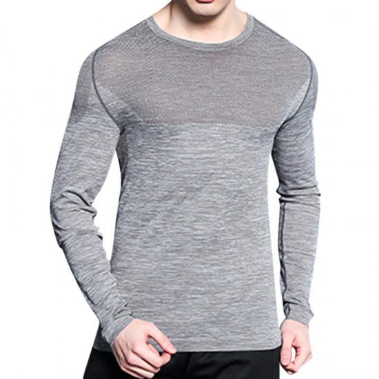 Mens Super Elastic Breathable Quick-drying Sports Running Training Casual Skinny Tops