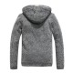 Autumn Winter Men's Cashmere Thermal Hooded Cardigan Casual Button Single-breasted Knitted Sweater