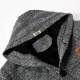 Autumn Winter Men's Cashmere Thermal Hooded Cardigan Casual Button Single-breasted Knitted Sweater