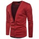 Casual Mesh Stitching Single Breasted Cardigans Solid Color Coat For Men