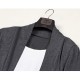 Casual Solid Color Long Sleeve Cardigans Cotton for Men