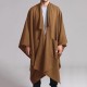 ChArmkpR Mens Mid-long Irregular Hem Shawl Collar Cloak Long Sleeve Casual Cardigans