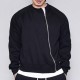 Mens Stitching Side Zipper Round Neck Street Style Solid Color Cardigans