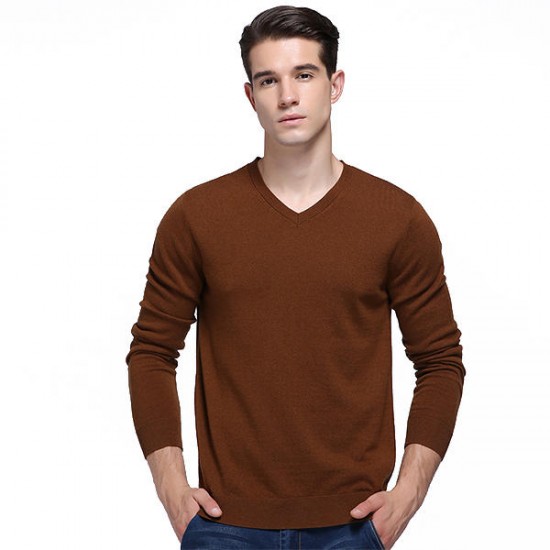 100% Merino Woolen Pullover Fashion V Collar Warm Fleece Knitted Casual Sweater Pullovers 100% Merino Woolen Pullover Fashion V Collar Warm Fleece Knitted Casual Sweater Pullovers
