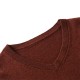 100% Merino Woolen Pullover Fashion V Collar Warm Fleece Knitted Casual Sweater Pullovers