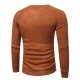 Autumn Winter Men's Fashion Button Design Pullovers Casual Slim Round Neck Long Sleeved Pullover Swe