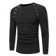 Autumn Winter Men's Fashion Button Design Pullovers Casual Slim Round Neck Long Sleeved Pullover Swe Autumn Winter Men's Fashion Button Design Pullovers Casual Slim Round Neck Long Sleeved Pullover Swe