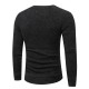 Autumn Winter Men's Fashion Button Design Pullovers Casual Slim Round Neck Long Sleeved Pullover Swe