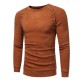 Autumn Winter Men's Fashion Button Design Pullovers Casual Slim Round Neck Long Sleeved Pullover Swe