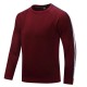 Autumn Winter Pullovers Sweater Men's Cotton Padded Round Neck Long-sleeved Tops