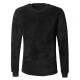 Mens Casual Comfy Fleece Round Neck Solid Color Long Sleeve Pullovers Sweaters