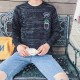 Men's Casual O-Neck Sweater Embroidery Warm Long Sleeve Pullovers