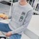 Men's Casual O-Neck Sweater Embroidery Warm Long Sleeve Pullovers