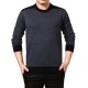 Men's Fashion Cashmere Sweater Pullovers Casual Solid Colors Crewneck Thick Pullover