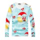 Santa Claus Printed Sweater Mens Casual Loose Cartoon Personality Pullover Sweaters