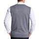 Men's British Style Woolen Knitted Cardigan Casual Diamond Pattern V-collar Sweater Vest