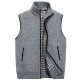 Mens Casual Loose Knitted Vest Winter Sleeveless Sweater Stand Collar Zipper Cardigan 6 Color