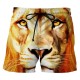 3D Lion Printing Summer Casual Holiday Beach Board Shorts for Men