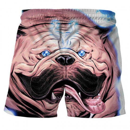 3D Shar Pei Printing Summer Casual Holiday Beach Board Shorts for Men