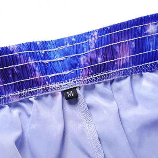 3D Starry Sky Creative Printing Summer Leisure Beach Board Shorts for Men 3D Starry Sky Creative Printing Summer Leisure Beach Board Shorts for Men